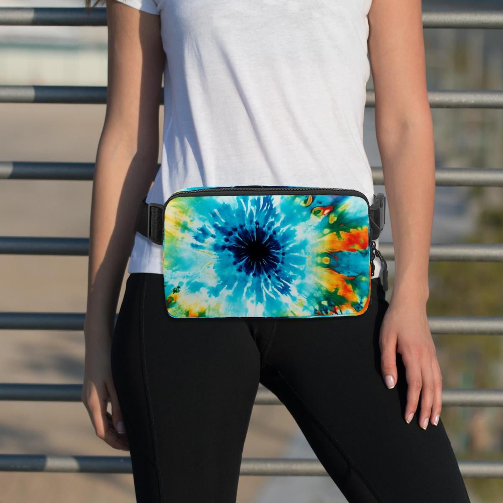 Tie-dye Lightweight Adjustable Waist Pack with Extension Strap - Unisex Running Belt Fanny Pack