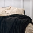 thumbnail image 4 of Manta de cama con forro polar sherpa, tamaño doble, 150 x 200 cm, color negro, 4 of 7