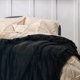 thumbnail image 4 of Manta de cama con forro polar sherpa, tamaño doble, 150 x 200 cm, color negro, 4 of 7
