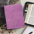 thumbnail image 6 of HELLHERO Solid Pink Leather Texture Church Bible Bag for Women, Portable Bible Covers with Handle for Outdoor Outdoor Study Christian Prayer, 6 of 12