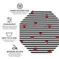 thumbnail image 4 of Disketp Ladybugs On Black And White Striped Funny Coasters,4 Pcs Leather Coasters With Holder, Perfect Housewarming Hostess Gifts,Protect Furniture From Water Marks Scratch And Damage, 4 of 9