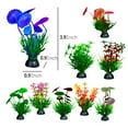 thumbnail image 2 of 10-Pack Artificial Aquatic Plants - Plastic Aquarium Decorations with 2 Styles & 9 Color Options (3.9 Inches Height), 2 of 6