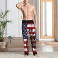 thumbnail image 2 of Balery USA Vintage Flag Tractor print Men's Pajama Pants,Ultra Lightweight Pjs,Lounge Pant-Large, 2 of 6