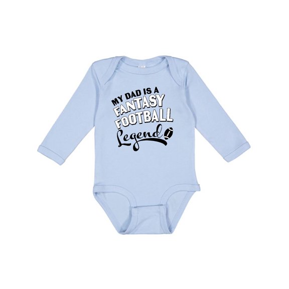 Inktastic My Dad is a Fantasy Football Legend Boys or Girls Long Sleeve Baby Bodysuit