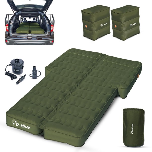 Colchón de aire para SUV D-Hive de 200 cm, tela Oxford, bomba eléctrica
