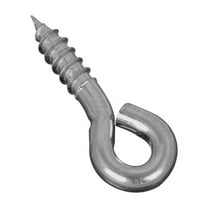 National Hardware N118-224 Screw Eye, #206, 0.19 in Dia Wire, 3/4 in L Thread, 1.62 in OAL, 75 lb Working Load, Steel