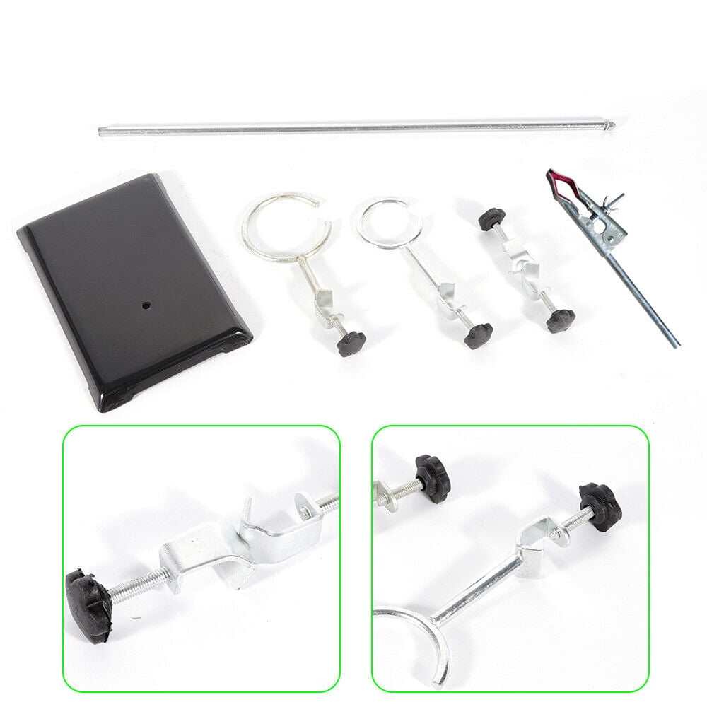 50cm Lab Iron Stand Support Platform 2-Ring Condenser Clamp Stands Chemistry Holder