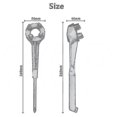 thumbnail image 2 of Llave de tapón, llave de tambor, herramienta abridora de barriles de aluminio para barriles de 10, 15, 20, 30, 50 y 55 galones, se adapta a 2 A, 2 of 4