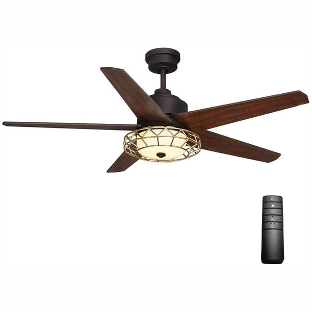 Home Decorators Collection Pemberton 52 In Led Indoor Oil Rubbed Bronze Ceiling Fan With Light Kit And Remote Control New Open Box Com - Home Decorators Collection Ceiling Fan Downrod