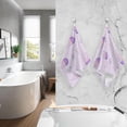 thumbnail image 5 of Coolnut Jellyfish Purple Patterned Hand Towels 2 PCS, Cotton Bath Towel for Drying Face Hands Body Decorative Water Absorbent Lightweight Towels for Bathroom Ktichen Travel Gym, 16"x28", 5 of 6