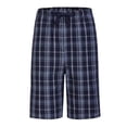 thumbnail image 6 of GLOBAL Men's Cotton Yarn Pajamas Shorts - Plaid Pajama Shorts for Men - PJ Bottoms with Pockets, 2-Pack, 6 of 8