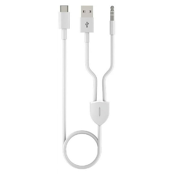 2 in 1 Type-C to USB A 3.5mm Car Stereo Aux Headphone Cable Two-in-one Connection Wire Line for Most USB C PhonesTablets