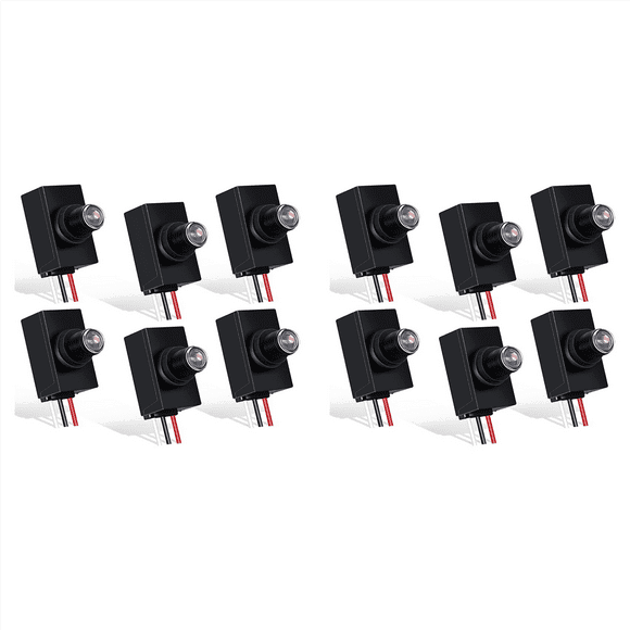 12 Packs Dusk to Dawn Sensor for Outdoor Lighting 120-277V Photoelectric Switch Photocell Light Sensor