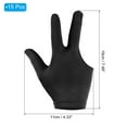 thumbnail image 2 of Uxcell Breathable Pool Glove Spandex Left Hand, 3 Fingers Anti Slip Billiard Accessories, 15 Black Pcs, 2 of 6