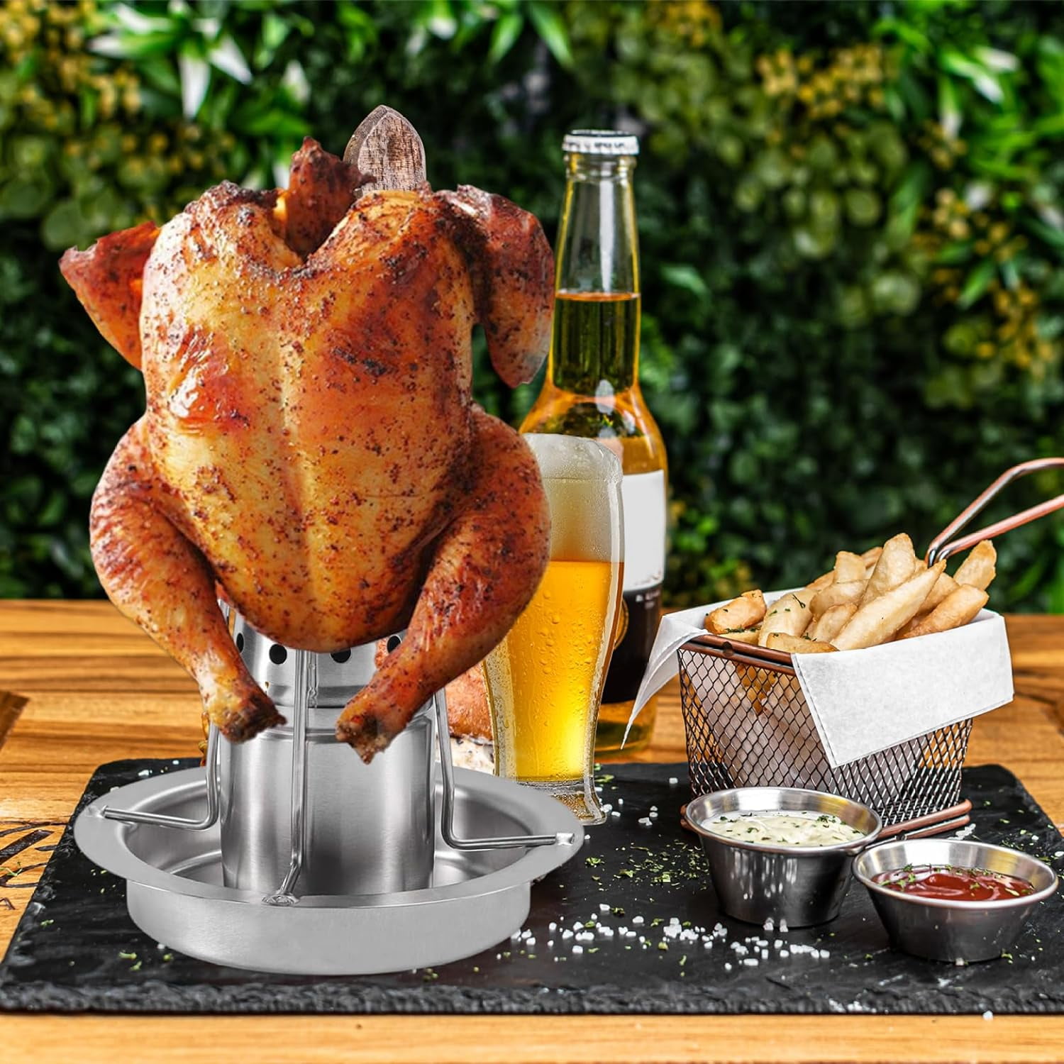 Beer Can Chicken Roaster Stand Stainless Steel Beer Can Chicken