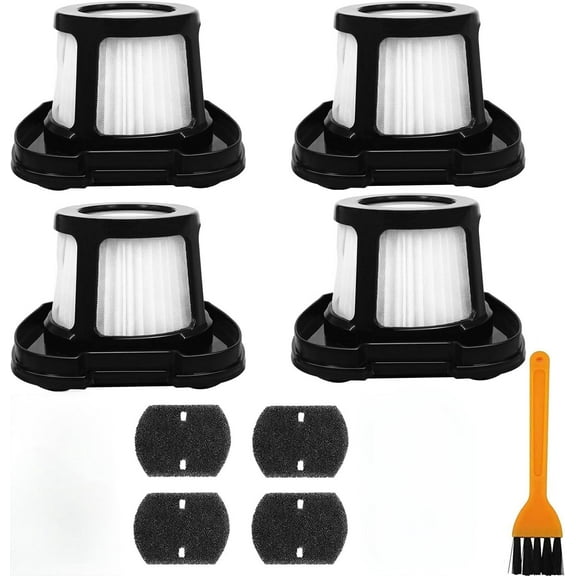 Filter Compatible with Bi-ssell Pet Hair Eraser Hand Vacuum 2284W, 2390, 2389, 2390A, Replace Parts for 1614212, 1614203, 1614204, Pack 4 Filter and 4 Foam Filter