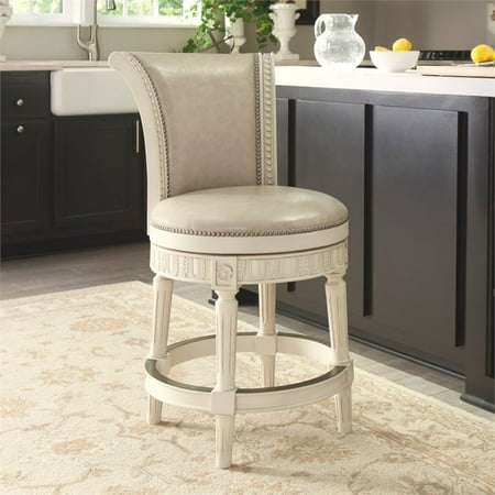 Ashley Crenlam 25 Upholstered Swivel Counter Stool In Antique White Ashley Crenlam 25 Upholstered Swivel Counter Stool In Antique White
