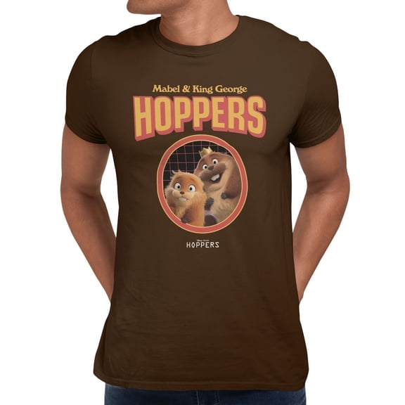Disney Pixar Hoppers Mabel And George Circle Men's T Shirt (Dark Chocolate, S-3XL)