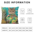 thumbnail image 6 of Acheng Set of 2 Cute Cat and Pineapple Pillow Covers Throw Pillow Cover with Hidden Zipper Decorative Pillow Cases Creative Gift White, 6 of 6