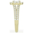 thumbnail image 3 of Unique Moments 1.50 ct Lab-Grown Radiant Split Shank Halo Diamond Engagement Ring 10k Yellow Gold, 3 of 7