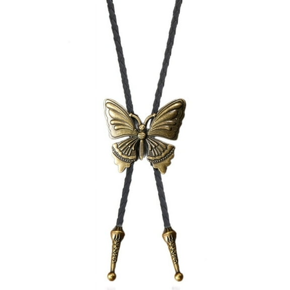 WINDLAND Bolo Tie for Men Western Cowboy Style Necktie with Alloy Butterfly Buckle Decorations Masquerade Costume Accessories