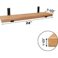 thumbnail image 3 of CONSDAN Floating Shelves, USA Grown Solid Oak Hardwood, Wall Shelves for Bedroom, Bathroom, Living Room, Kitchen, 24x7.5x1.5 in, Natural Oak, 3 of 6