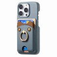 thumbnail image 2 of Étui pour FOXDOCK iPhone 15 Pro, Cuir, Anneau Ourson, Porte-Cartes, 2 of 4