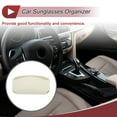 thumbnail image 3 of Estuche para Gafas de Sol de Coche Unique Bargains Soporte Universal para Gafas de Almacenamiento Cuero Sintético Suave Adhesivo Beige 18.8x3cm 1 Pcs, 3 of 7