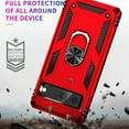 thumbnail image 6 of ELEHOLD Hybrid Rugged Case for Google Pixel 7A Full Body Protection with Metal Magnetic 360° Rotating Ring Holder Kickstand Shockproof Heavy Duty Case for Google Pixel 7a,Red, 6 of 7