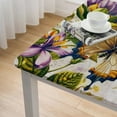 thumbnail image 5 of HAOXIT  Rectangle Fabric Tablecloth, Botanical Blossoms, Vibrant Spring Floral and Butterfly Fabric Table Cloth 36*36, 5 of 8