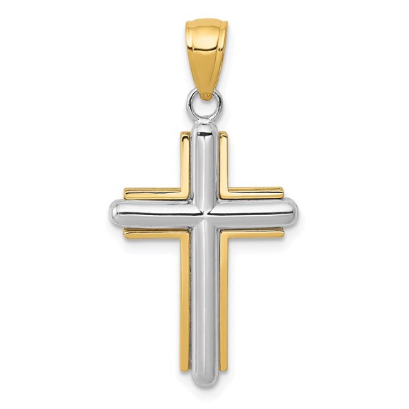 Auriga Fine Jewelry 14K Two-tone Cross Pendant for Women