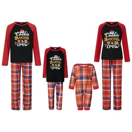 

FOCUSNORM Matching Christmas Pajamas for Family Holiday PJs for Women/Men/Kids String Lights Printed Loungewear Sleepwear
