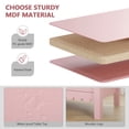 thumbnail image 6 of LAZZO 3-Drawer Nightstand, Modern Bedside Table with 2 Sets of Replacement Handles for Bedroom, Pink, 6 of 8