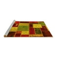 thumbnail image 2 of Ahgly Company Machine Washable Indoor Square Patchwork Yellow Transitional Area Rugs, 5' Square, 2 of 4