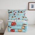 thumbnail image 5 of Manfei Christmas Happy Holiday Full Size Comforter Sets,Cartoon Snowman Bedding Comforter Set,Xmas Reversible,3-Piece,1 Comforter and 2 Pillowcases, 5 of 7