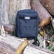 Elite Tactical First Aid Kit, 59 Pieces - Compact Survival Medical Supplies for Home, Outdoor, Car & Adventures