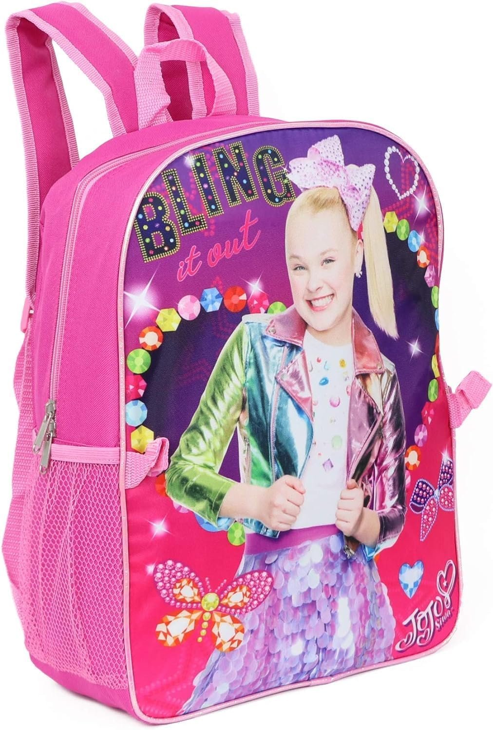 Mochila para Niña Jojo Siwa de 16" con Lonchera Desmontable, para Escuela y Baile 4
