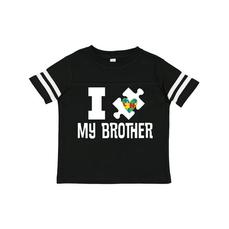 

Inktastic Autism I Love My Brother Awareness Support Gift Toddler Boy or Toddler Girl T-Shirt