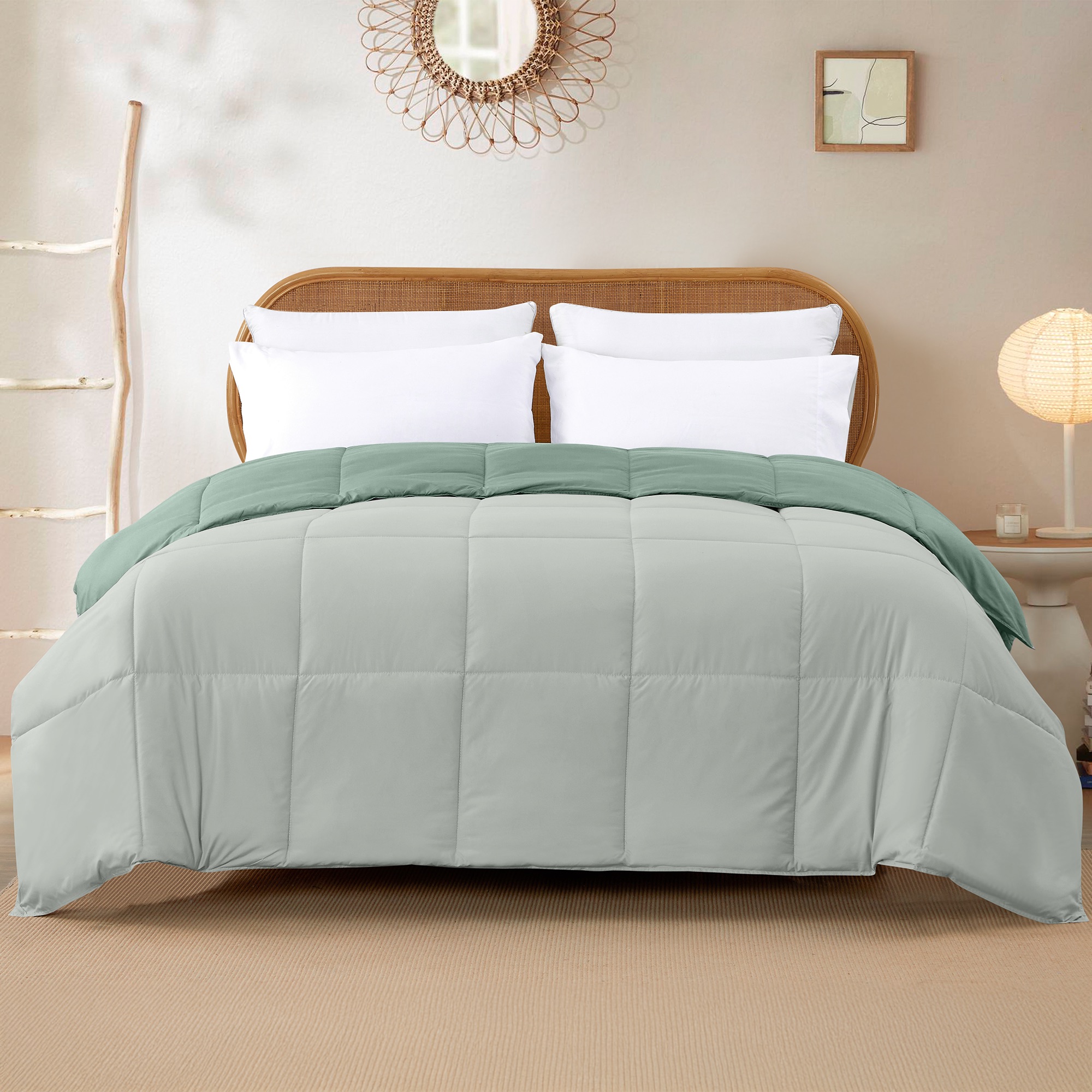 Modern Threads Reversible Ivy & Sage All-Season Down Alternative Adult Bed Comforter, Queen