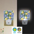thumbnail image 2 of Yayeee LED Plug in Night Light for The Home with Auto Dusk to Dawn Light Sensors, 2 Pack, Blue Plaid Lemon, 2 of 6