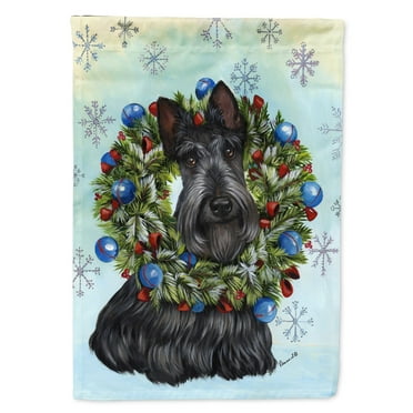 Carolines Treasures PPP3181GF Scottie Christmas Snowflake Flag Garden Size  Small multicolor