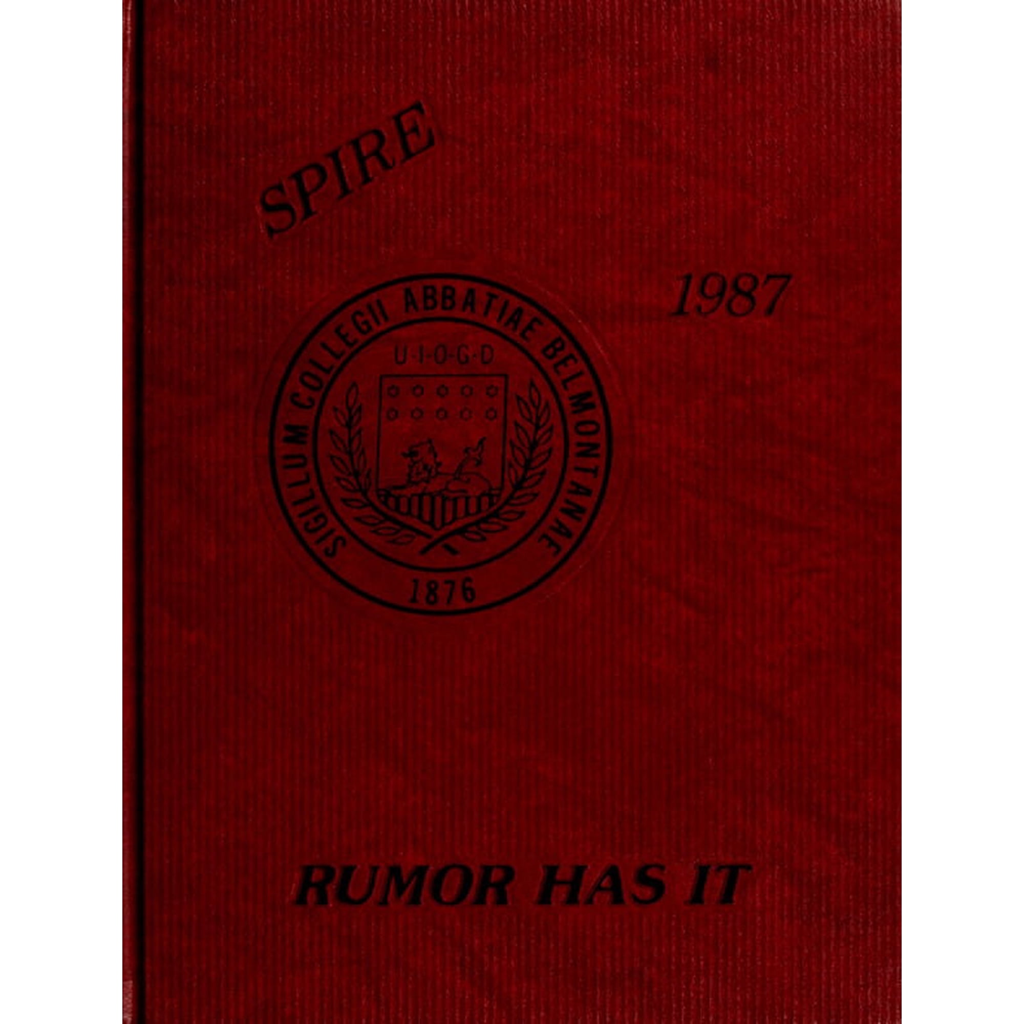 (Custom Reprint) Yearbook: 1987 Belmont Abbey College - Spire Yearbook (Belmont, NC)