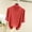 Red, variant on Women's T Shirts Solid Color Modal Half Sleeve Turtleneck Loose Casual Blouse Top