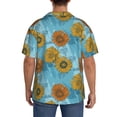 thumbnail image 3 of Gukieu Sunflowers Print Men's Short-sleeved Shirts, Button-down Pocket Shirts, T-shirts, Beach Vacation Travel Summer Clothing-Large, 3 of 5