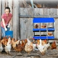 thumbnail image 6 of Luku Zinc Alloy Egg Laying Box, Wall-Mounted Metal Chicken Nesting Box with Compartments, Blue, 6 of 7