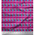 thumbnail image 1 of Soimoi Pink Velvet Fabric Colorful Heart Print Fabric by the Yard 58 Inch Wide, 1 of 3