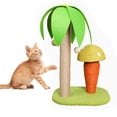 thumbnail image 5 of QBLEEV Cat Scratching Post Coconut Mushrooms Style Scratching Toy to Relax Hanging Ball Toy for Adult Cats and Kittens(23.8” Tall）, 5 of 8