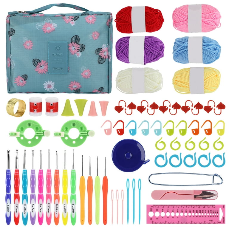 68 Pcs Crochet Kits for Beginners Colorful Crochet Hook Set with
