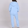thumbnail image 5 of Women's Two Piece Athletic Set Zipper Front Hoodie And Elastic Waist Joggers Breathable Fabric Comfortable Wear, 5 of 8