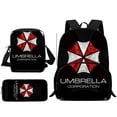 thumbnail image 4 of Juego de 3 mochilas para niños de Resident Evil, bolso de hombro, estuche para lápices, bolsos escolares de gran capacidad para niños y niñas, el mejor regalo, 4 of 5